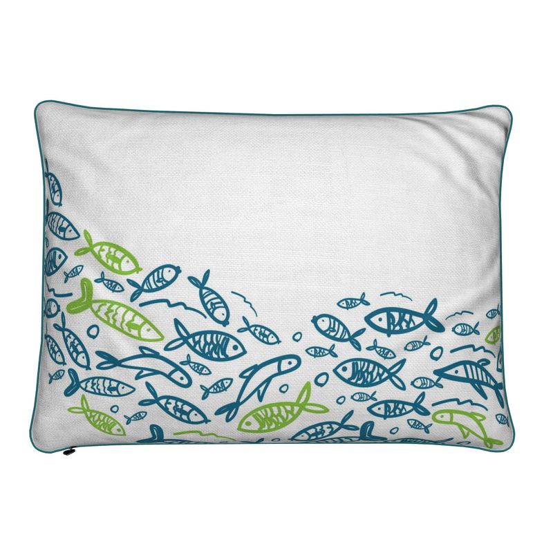 Freestyle Fish - Cushion Cover White