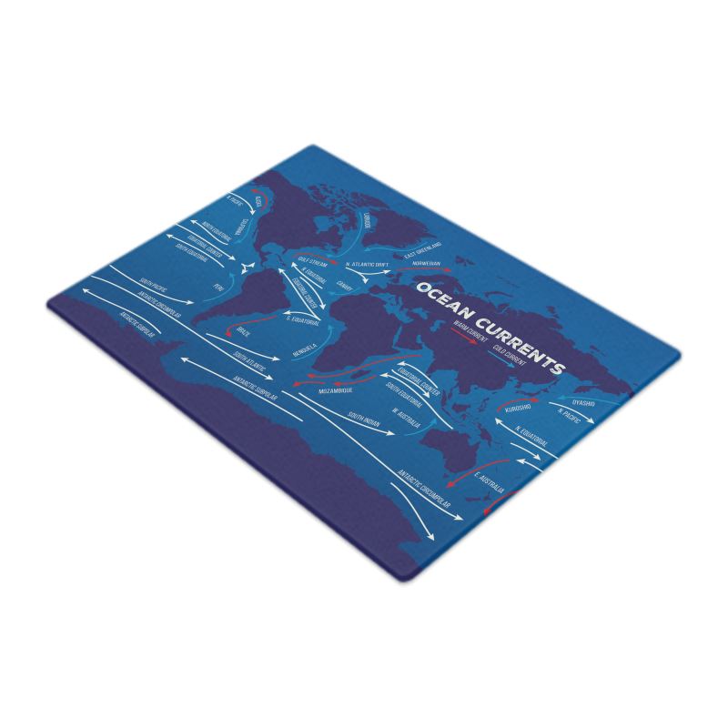 Ocean Currents - Glass Chopping Board