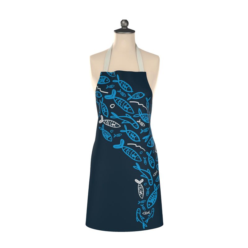 Whale Tail - Apron Blue