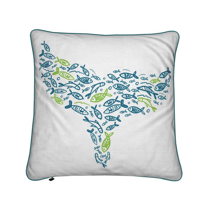 Whale Tail - Cushion Cover White