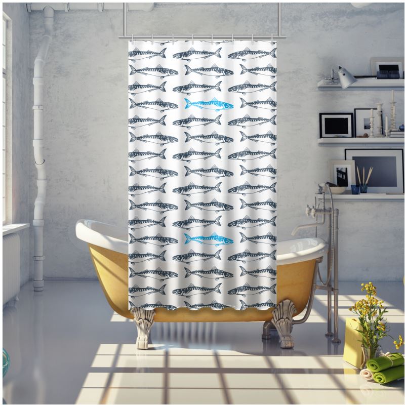 Fish - Shower Curtain, Mackerel