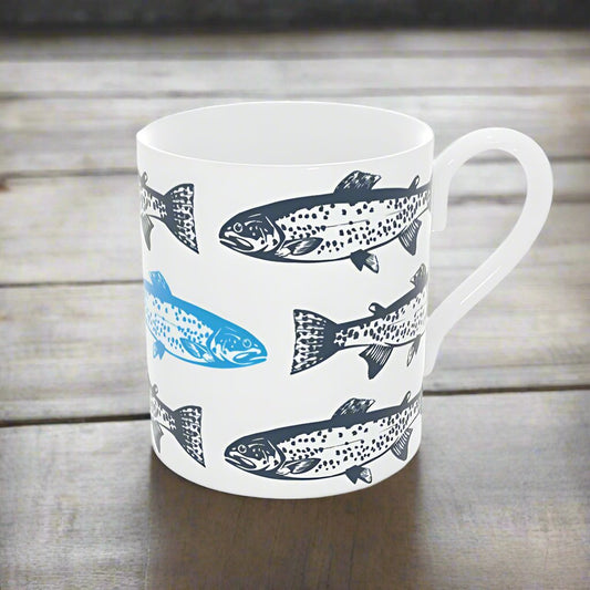 Fish - Bone China Mug, Salmon