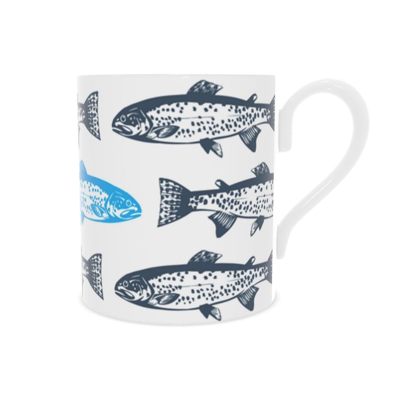 Fish - Bone China Mug, Salmon