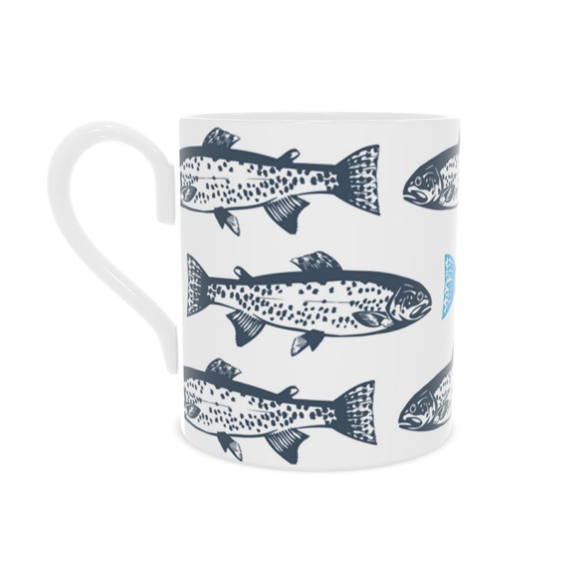 Fish - Bone China Mug, Salmon