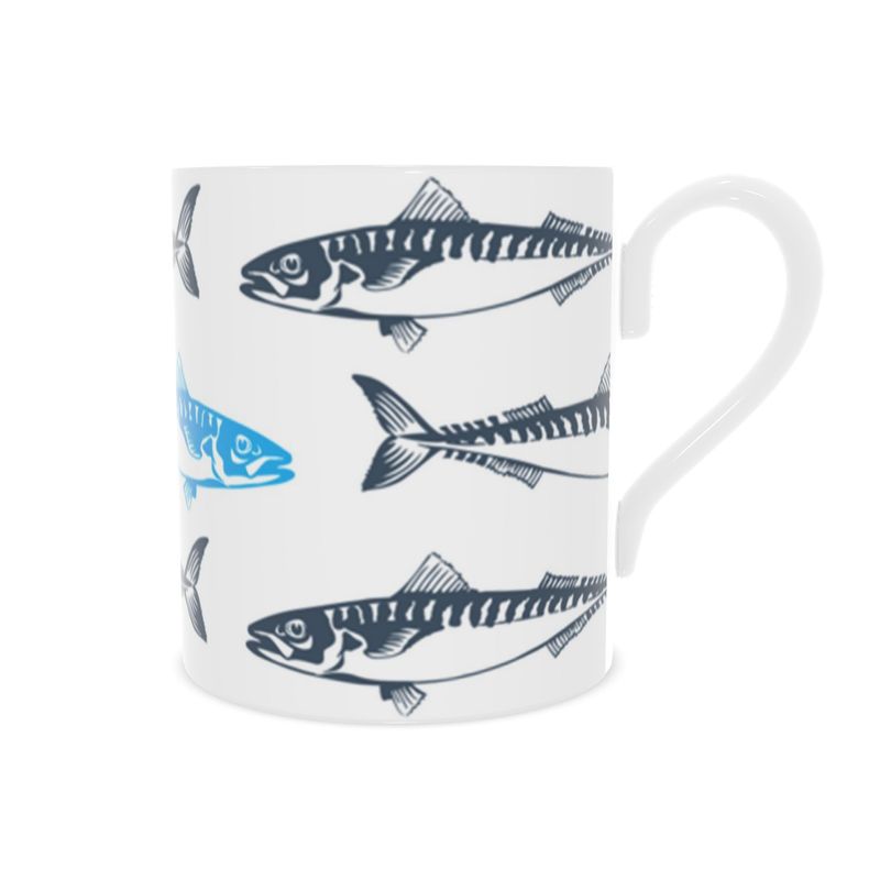 Fish - Bone China Mug, Mackerel