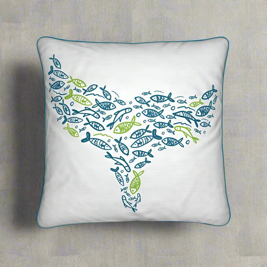 Whale Tail - Cushion Cover White