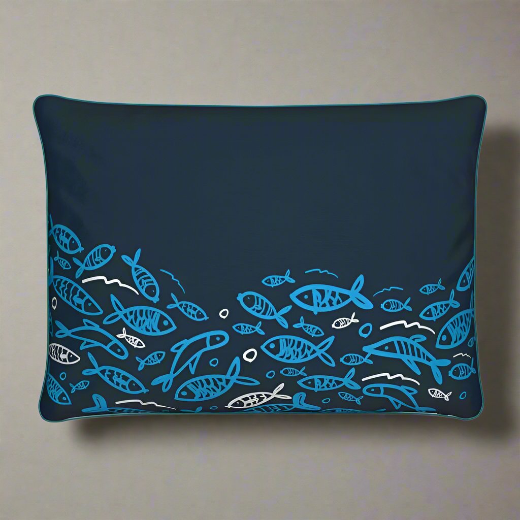 Freestyle Fish - Cushion Cover Blue