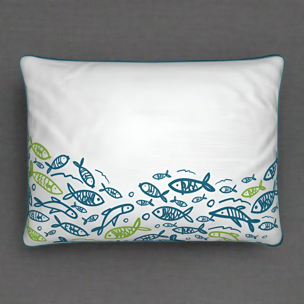 Freestyle Fish - Cushion Cover White