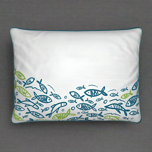 Freestyle Fish - Cushion Cover White